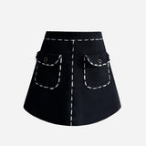 stitch tweed culottes