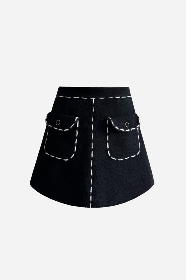 stitch tweed culottes