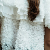 3D flower ruffle tops