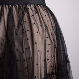 Jupe classique en tulle à pois