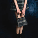 check jacquard wrap culottes