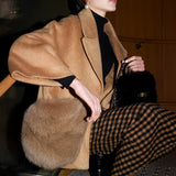 FOX FUR pocket tailored middle coat