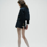 OKAYAMA Gold Button Denim Wrap Culottes