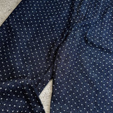 Dot jacquard denim pants