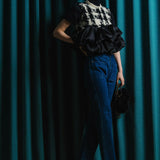 gingham tweed bloom tops