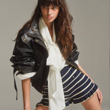 Soft Edge Leather Blouson