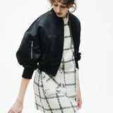 Window Check Tweed Mini Dress