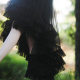 back long ruffle skirt