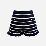 Gold Button Frill Knit Set up