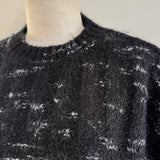 Speckled side ribbon knit