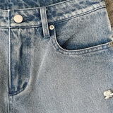 【4月上旬】Flower Bijou Straight Denim