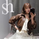 【4月上旬】Soft Edge Leather Blouson