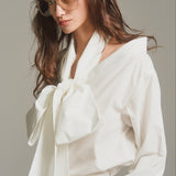 Big Bow One Shoulder Shirt