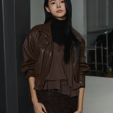 Soft Edge Leather Blouson