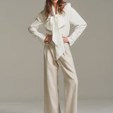 Flap Pocket Tuck Wide Pants