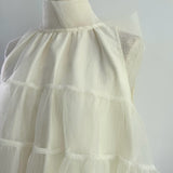 Back Ribbon Organdy Tops