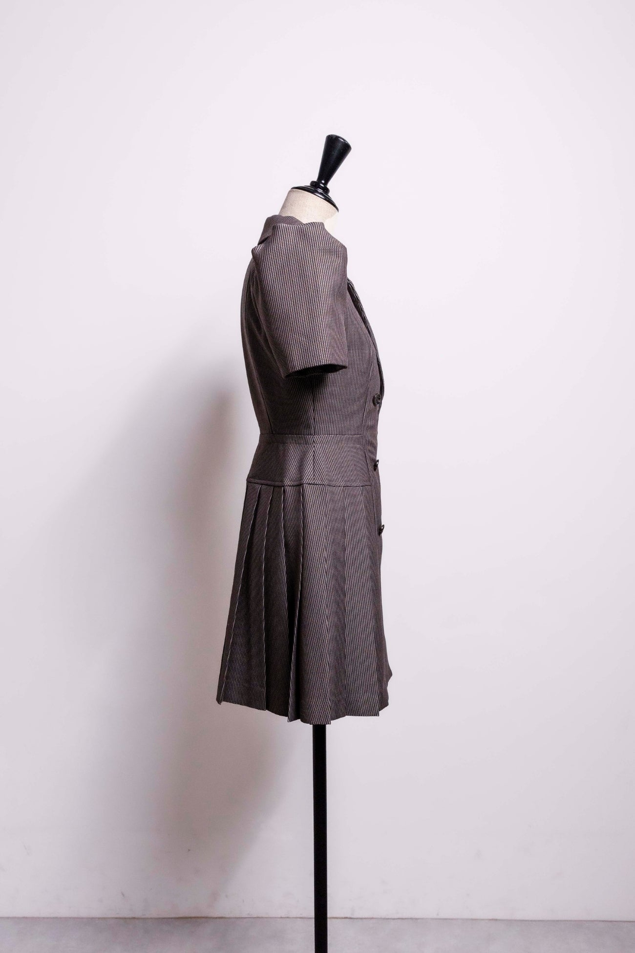 puff sleeve pleated jacket dress – shéller / シェリエ 