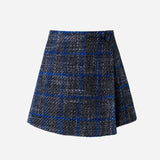 Graph check wrap culottes