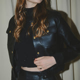 Blouson aviateur en simili cuir
