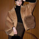 FOX FUR pocket tailored middle coat