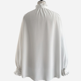 【即納】Soft Bow Frill Blouse