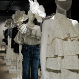 candy check tweed ruffle frill tops
