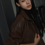 Soft Edge Leather Blouson