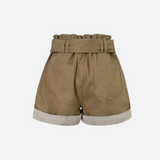 waist mark denim like short pants