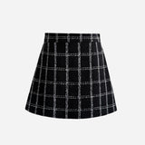 5th check tweed culottes