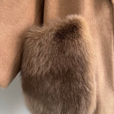 FOX FUR pocket tailored middle coat