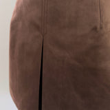 Suede Front-Belt Culottes