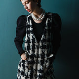 gingham tweed jumper skirt