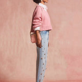 Flower Bijou Straight Denim