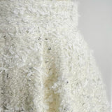 flower spangle tweed hem short pants