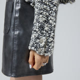 bijou button bubble cropped knit