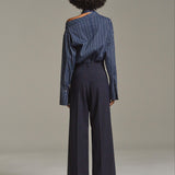 Flap Pocket Tuck Wide Pants
