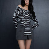 Bow Wrap Off Shoulder Knit