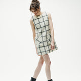 Window Check Tweed Mini Dress