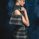 check jacquard wrap culottes