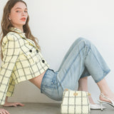 5th check tweed jacket