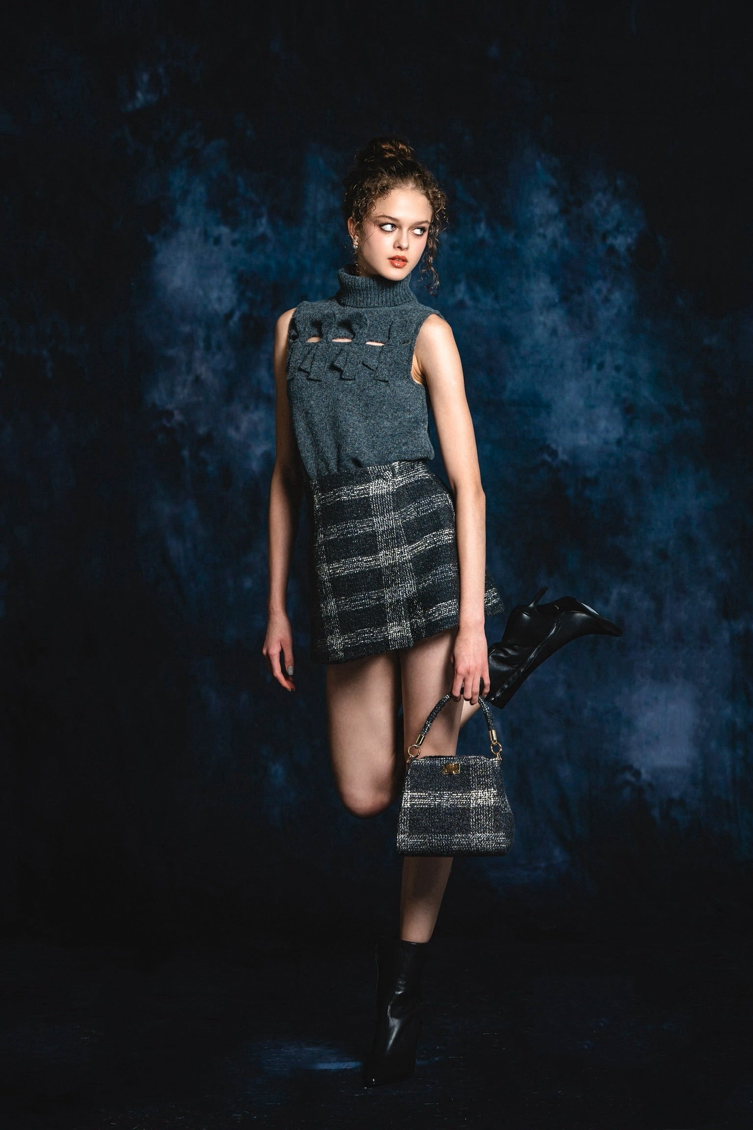 シェリエ　sheller Graph check wrap culottes Graph check wrap culottes – shéller / シェリエ