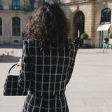 5th check tweed jacket