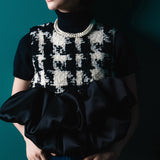 gingham tweed bloom tops