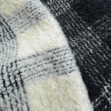 check jacquard cocoon sleeve jacket