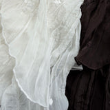 Flower Embroidery Ruffle Skirt