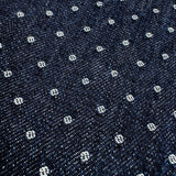 Dot jacquard denim pants
