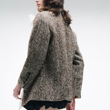 Herringbone Over Size Jacket Coat