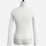 Basic Long Sleeve V Neck Knit