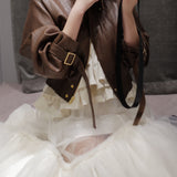 【4月上旬】Soft Edge Leather Blouson