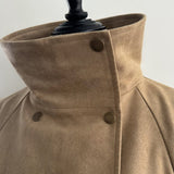 Suede-Like Drawstring Jacket